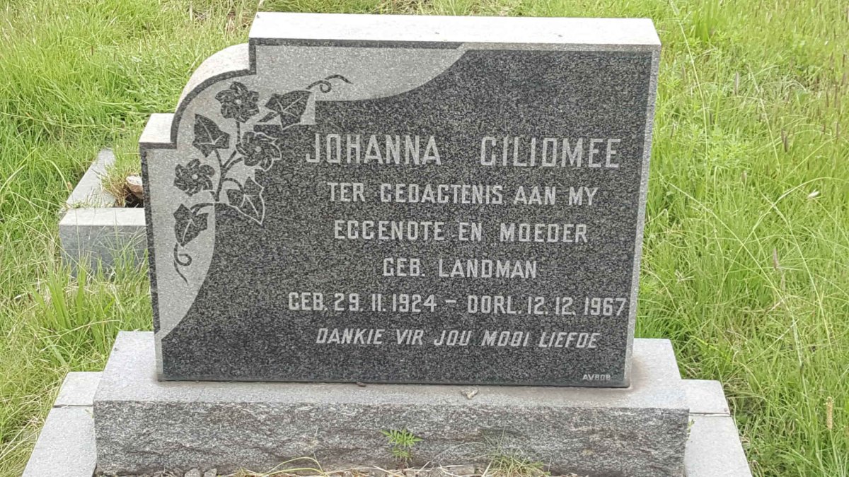 GILIOMEE Johanna nee LANDMAN 1924-1967