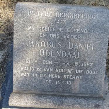 ODENDAAL Jacobus Daniel 1896-1962