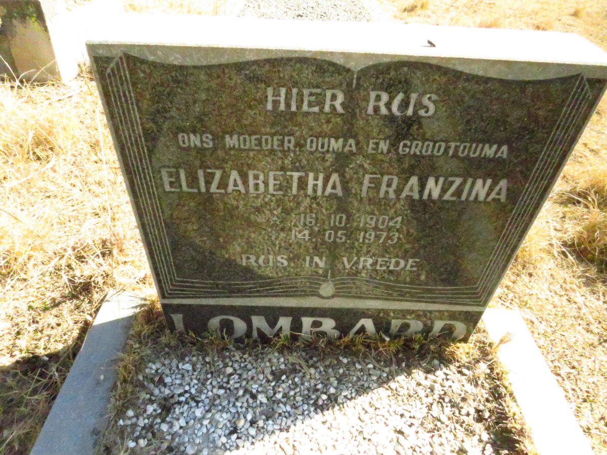 LOMBARD Elizabetha Franzina 1904-1973