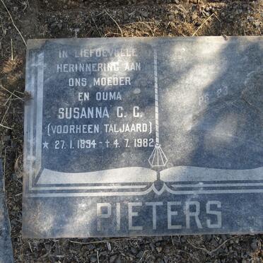 PIETERS Susanna C.C. voorheen TALJAARD 1894-1982