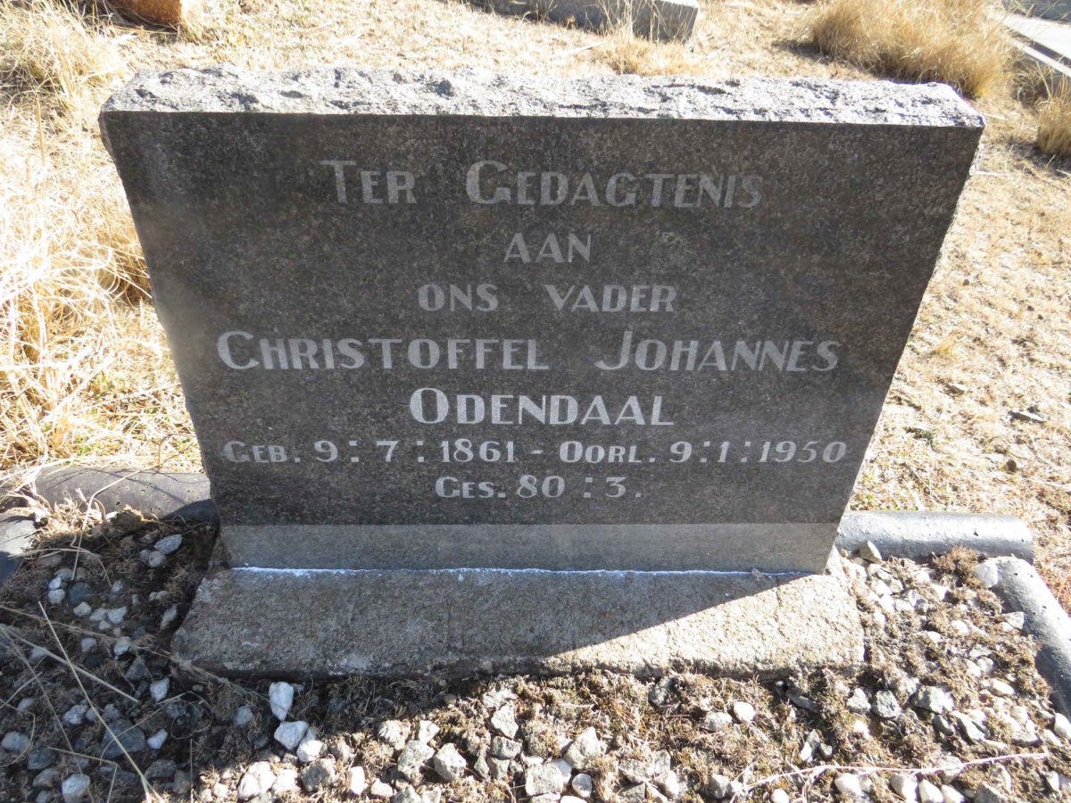 ODENDAAL Christoffel Johannes 1861-1950