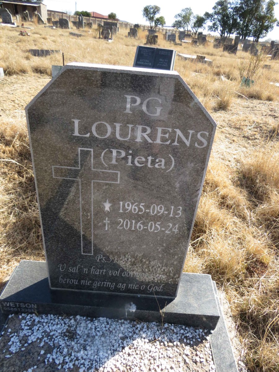 LOURENS P.G. 1965-2016