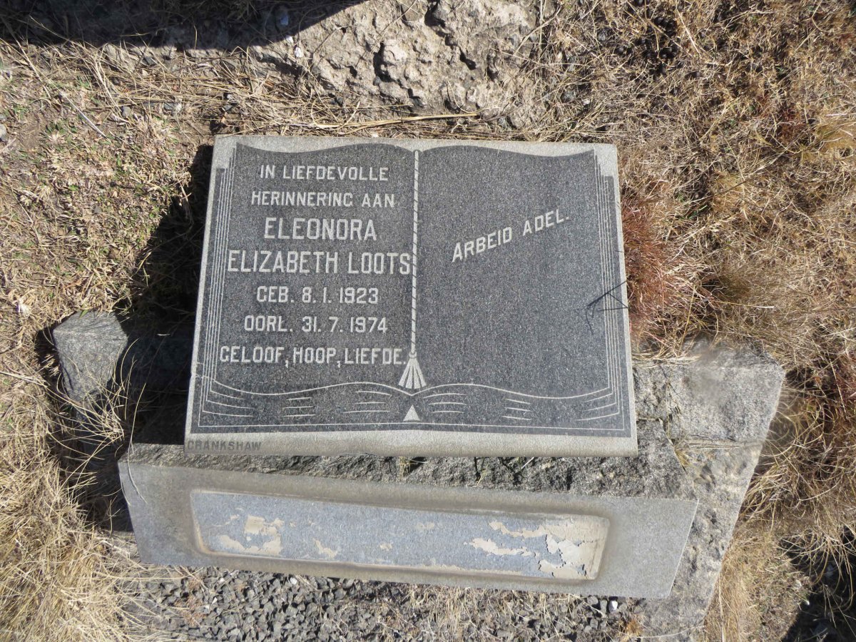 LOOTS Eleonora Elizabeth 1923-1974