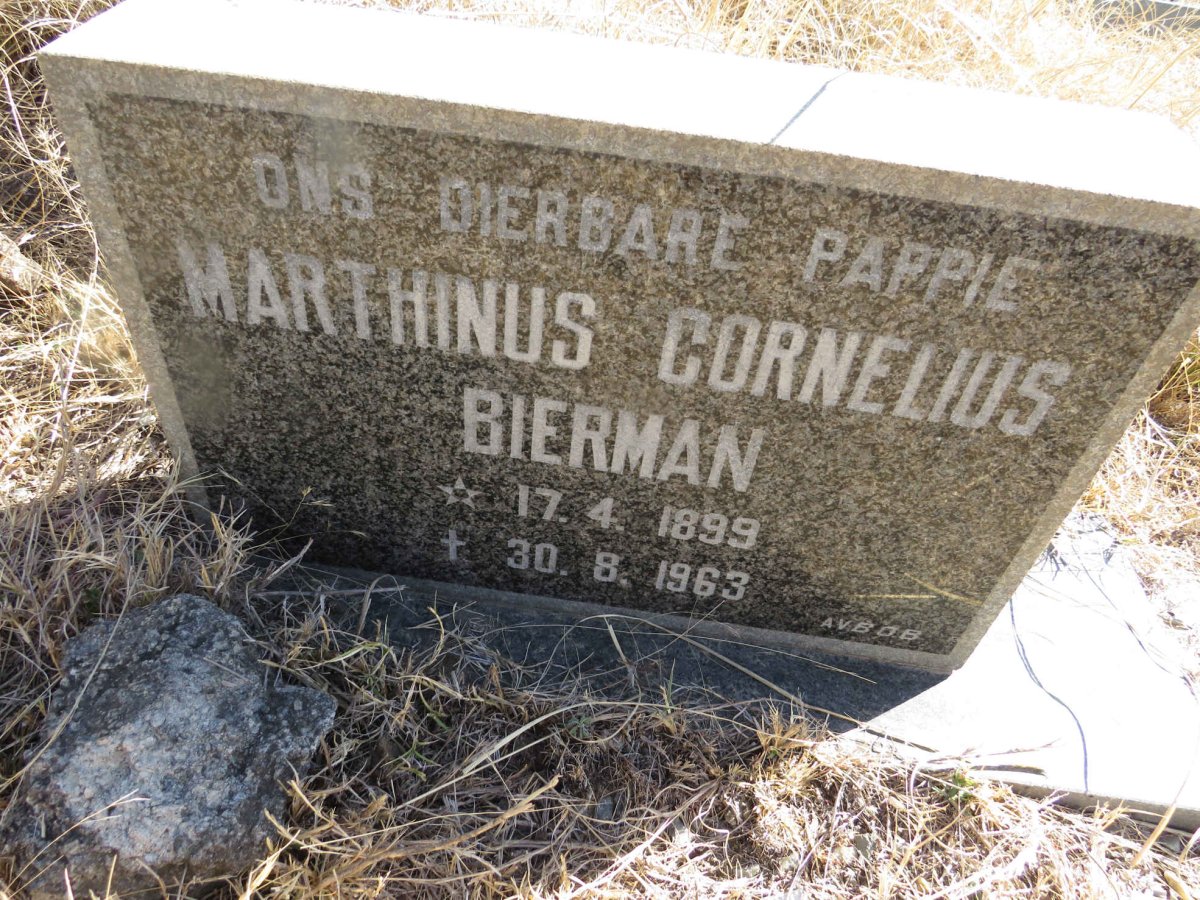 BIERMAN Marthinus Cornelius 1899-1963