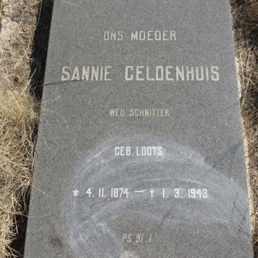 GELDENHUIS Sannie wed. SCHNITTER nee LOOTS 1874-1943