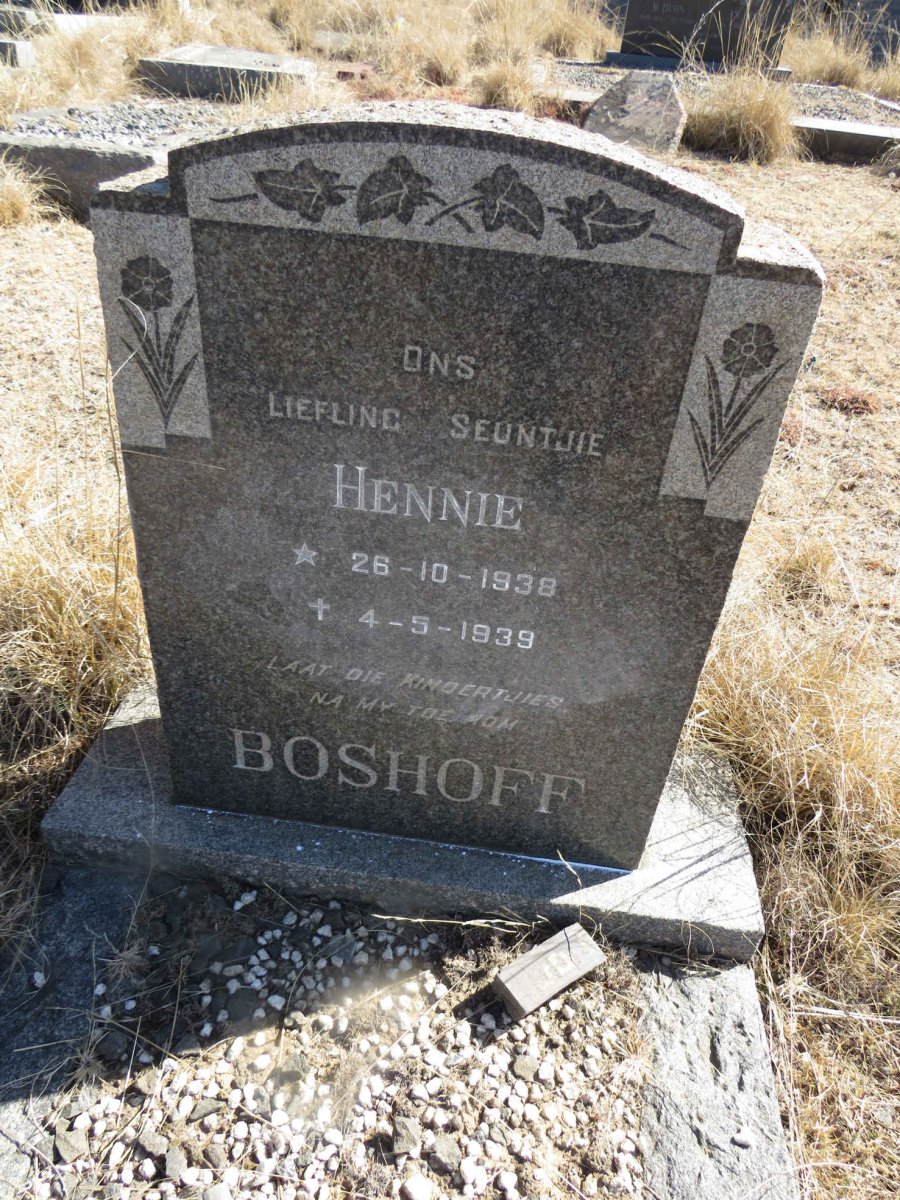 BOSHOFF Hennie 1938-1939