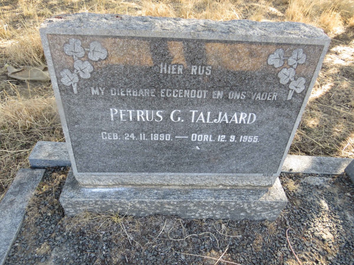 TALJAARD Petrus G. 1890-1955