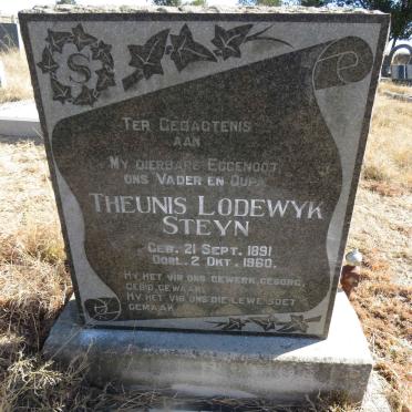 STEYN Theunis Lodewyk 1891-1960