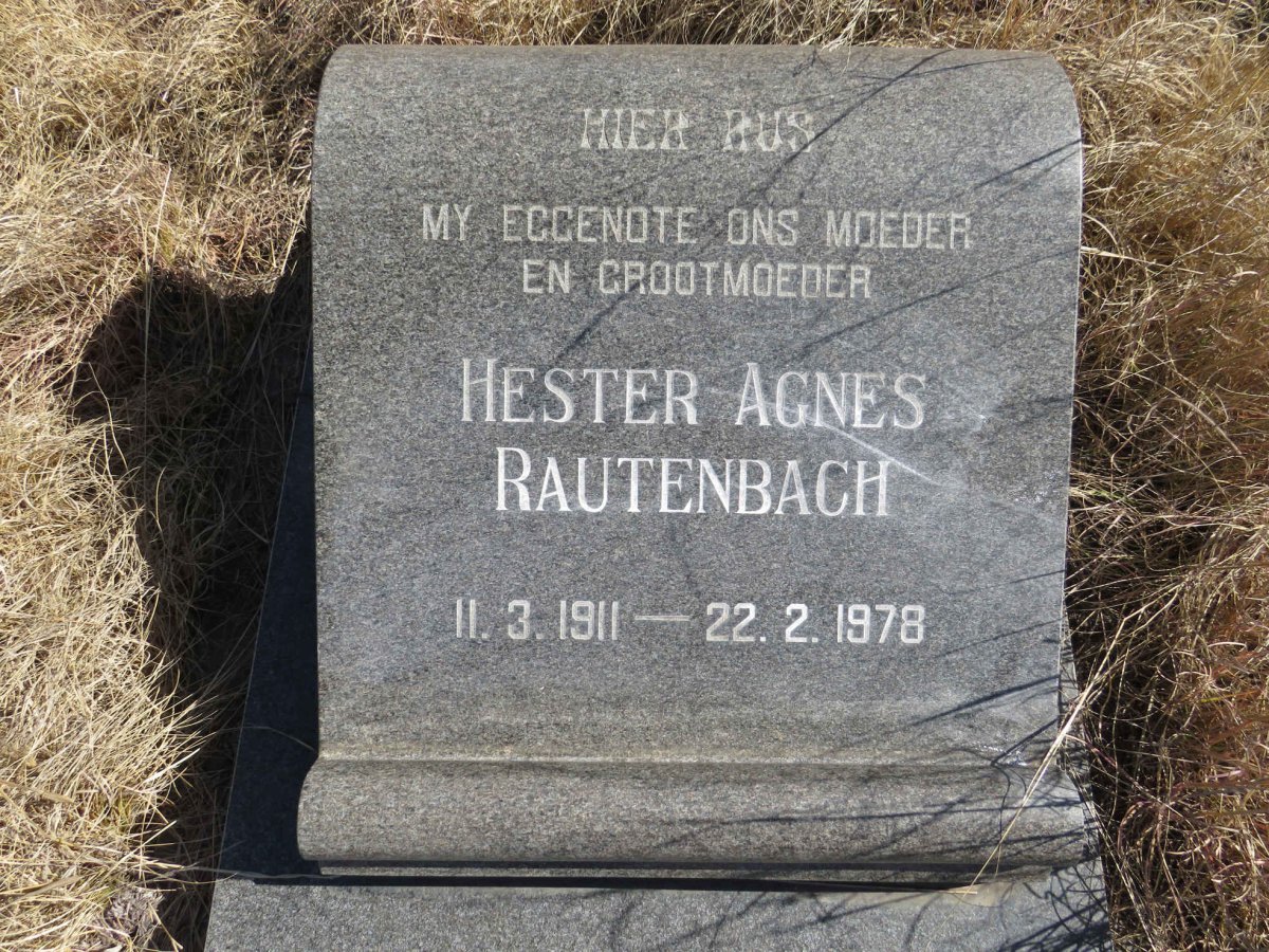 RAUTENBACH Hester Agnes 1911-1978