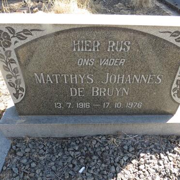 BRUYN Matthys Johannes, de 1916-1976