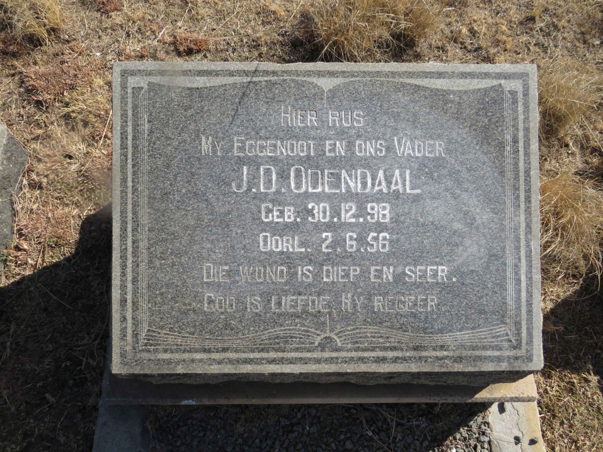 ODENDAAL J.D. 1898-1956