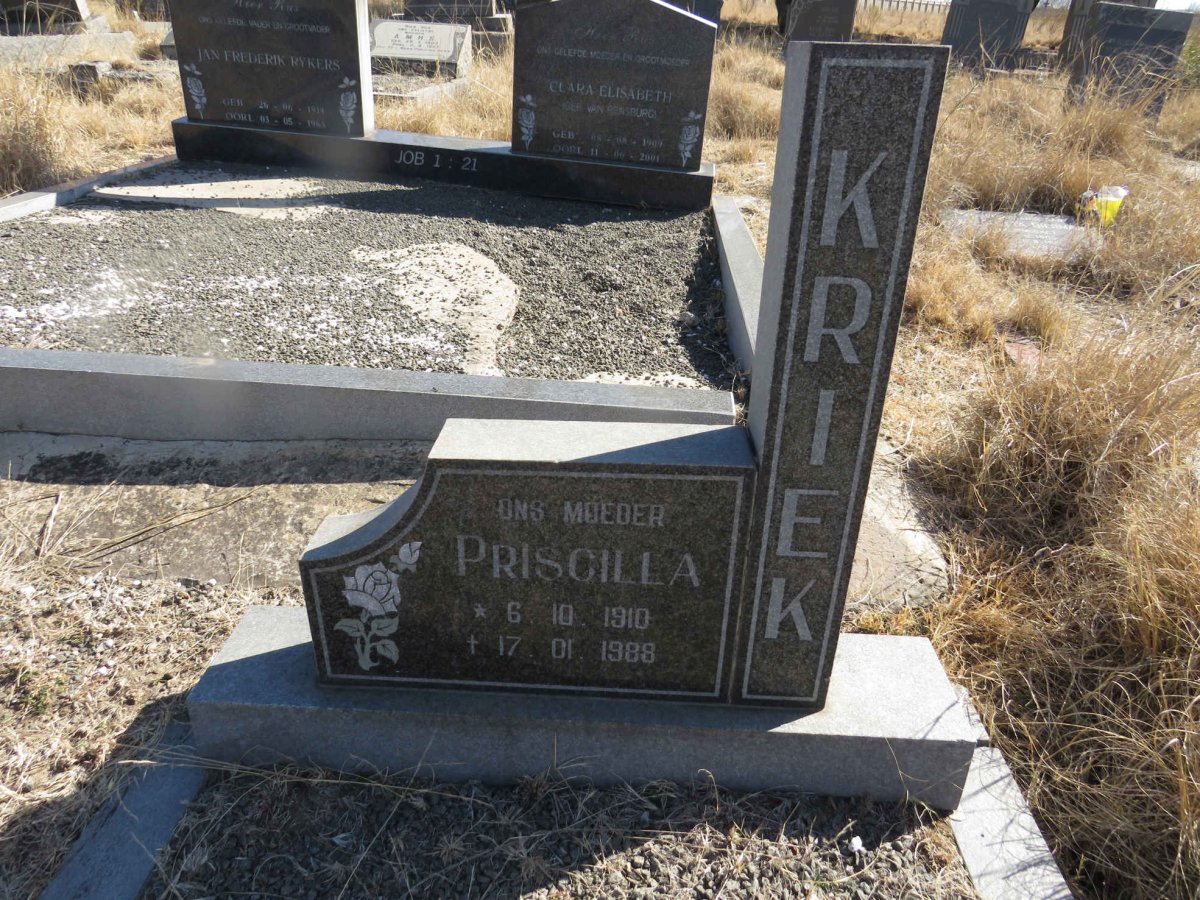 KRIEK Priscillla 1910-1988