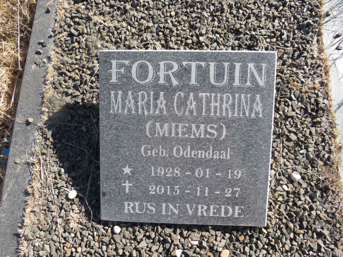 FORTUIN Maria Cathrina nee ODENDAAL 1928-2015