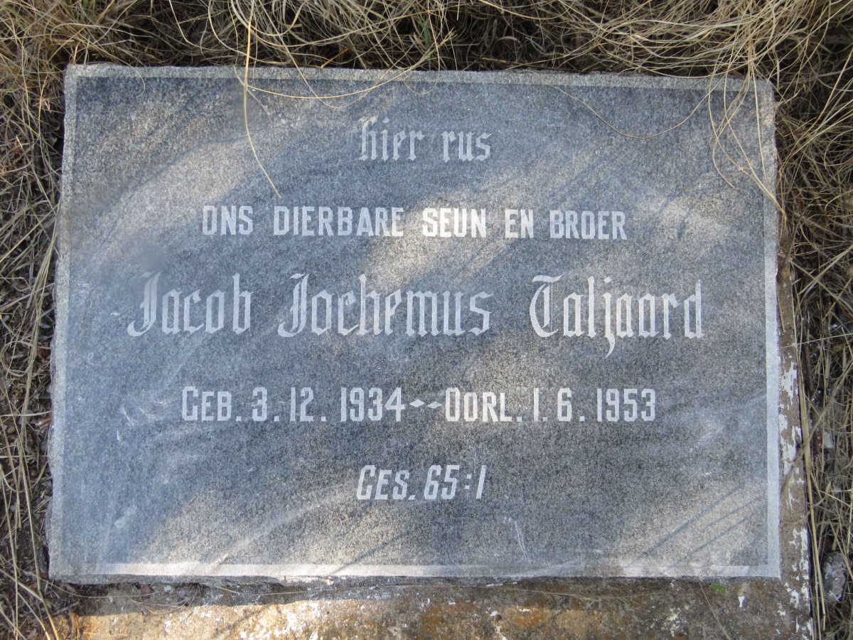 TALJAARD Jacob Jochemus 1934-1953