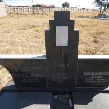 KOEN Frederick Reynard 1906-1976 &amp; Magdalena Johanna Francina GILIOMEE 1911-2002