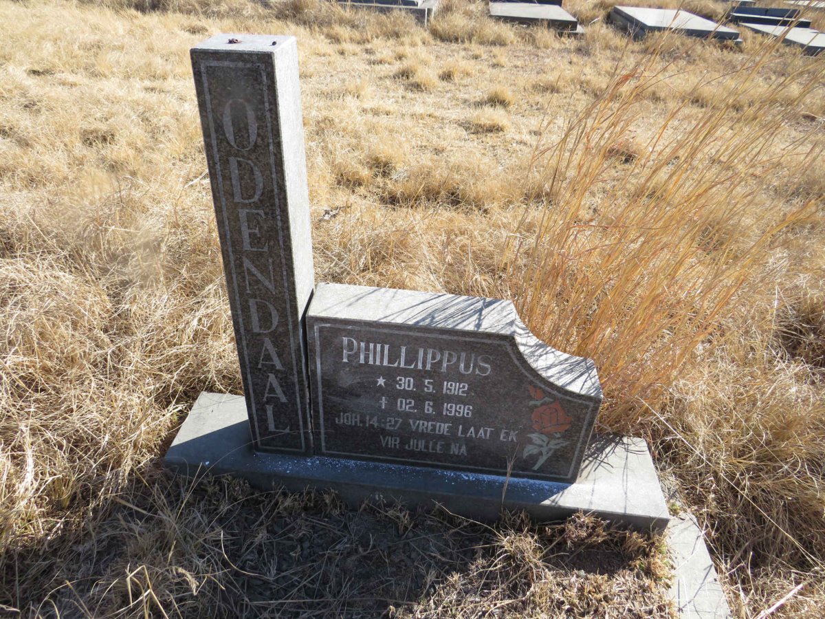 ODENDAAL Phillippus 1912-1996