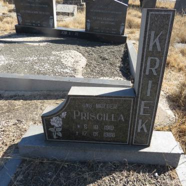 KRIEK Priscillla 1910-1988