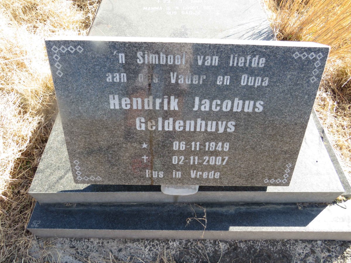 GELDENHUYS Hendrik Jacobus 1949-2007