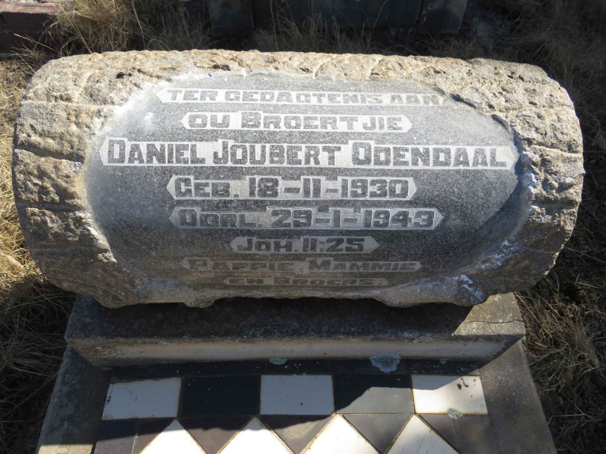 ODENDAAL Daniel Joubert 1930-1943
