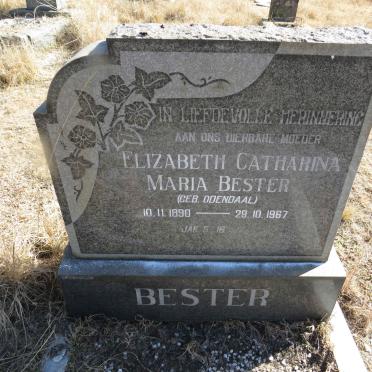 BESTER Elizabeth Catharina Maria nee ODENDAAL 1890-1967