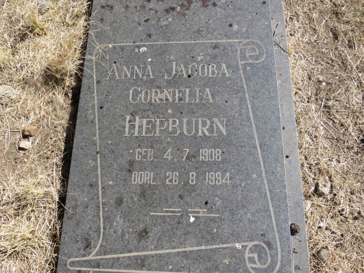 HEPBURN Anna Jacoba Cornelia 1908-1994