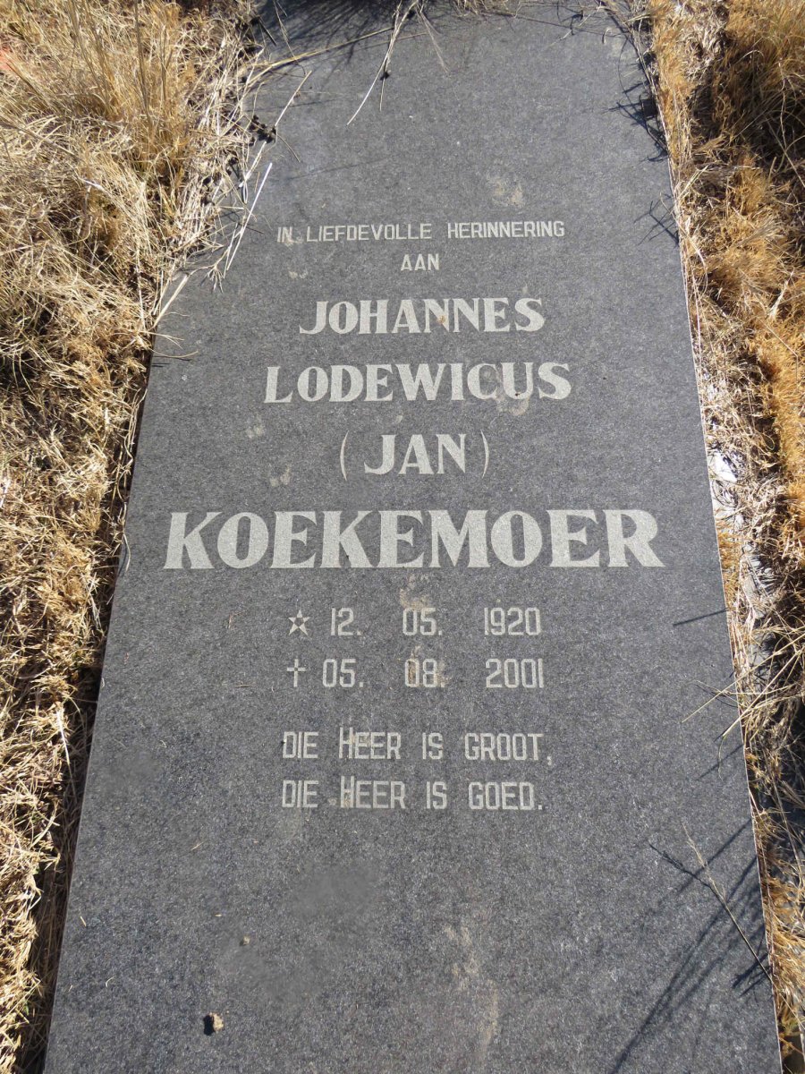 KOEKEMOER Johannes Lodewicus 1920-2001