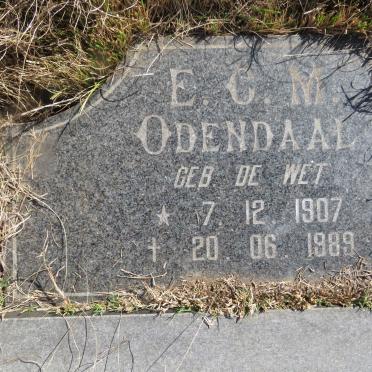 ODENDAAL E.C.M nee DE WET 1907-1989