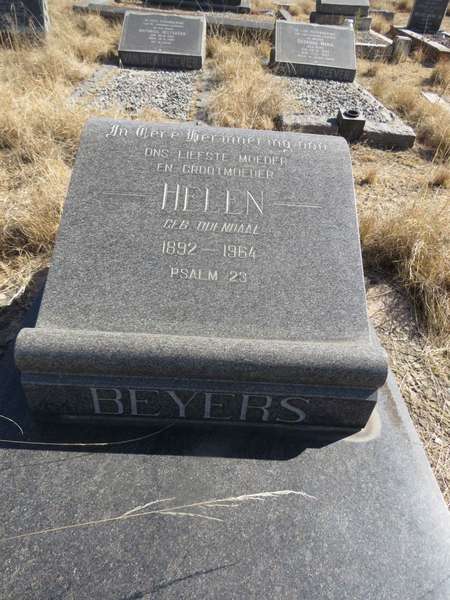 BEYERS Helen nee ODENDAAL 1892-1964
