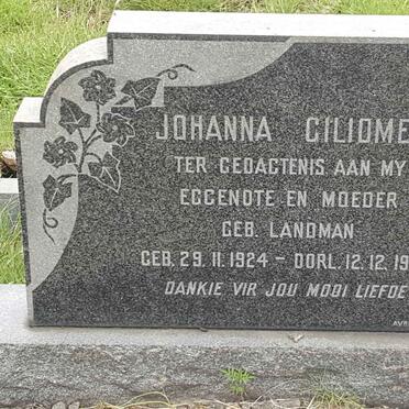 GILIOMEE Johanna nee LANDMAN 1924-1967