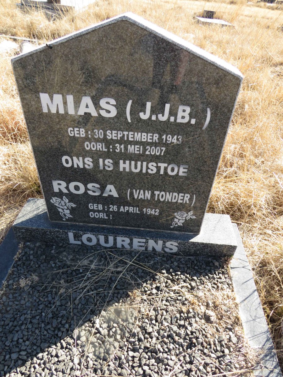 LOURENS Mias J.J.B. 1943-2007 & Rosa VAN TONDER 1942-