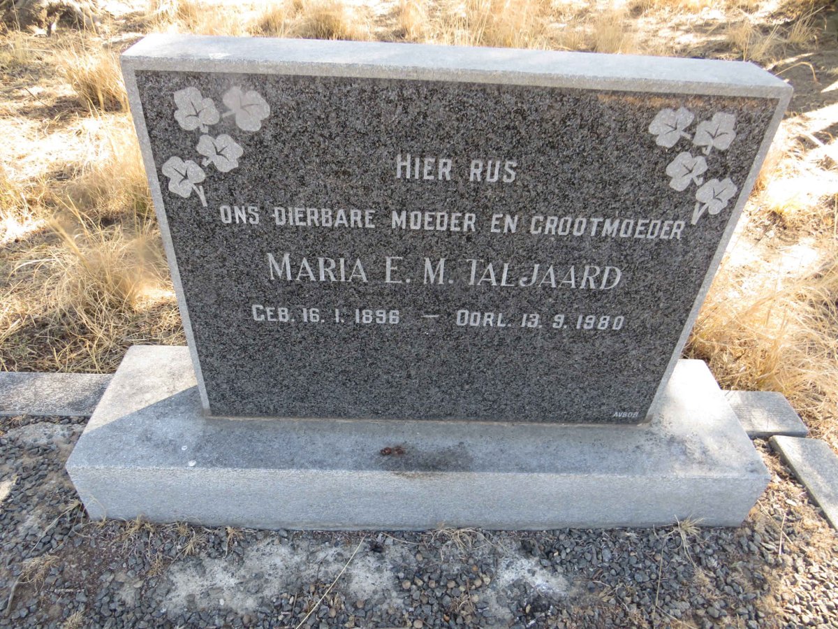 TALJAARD Maria E.M. 1896-1980