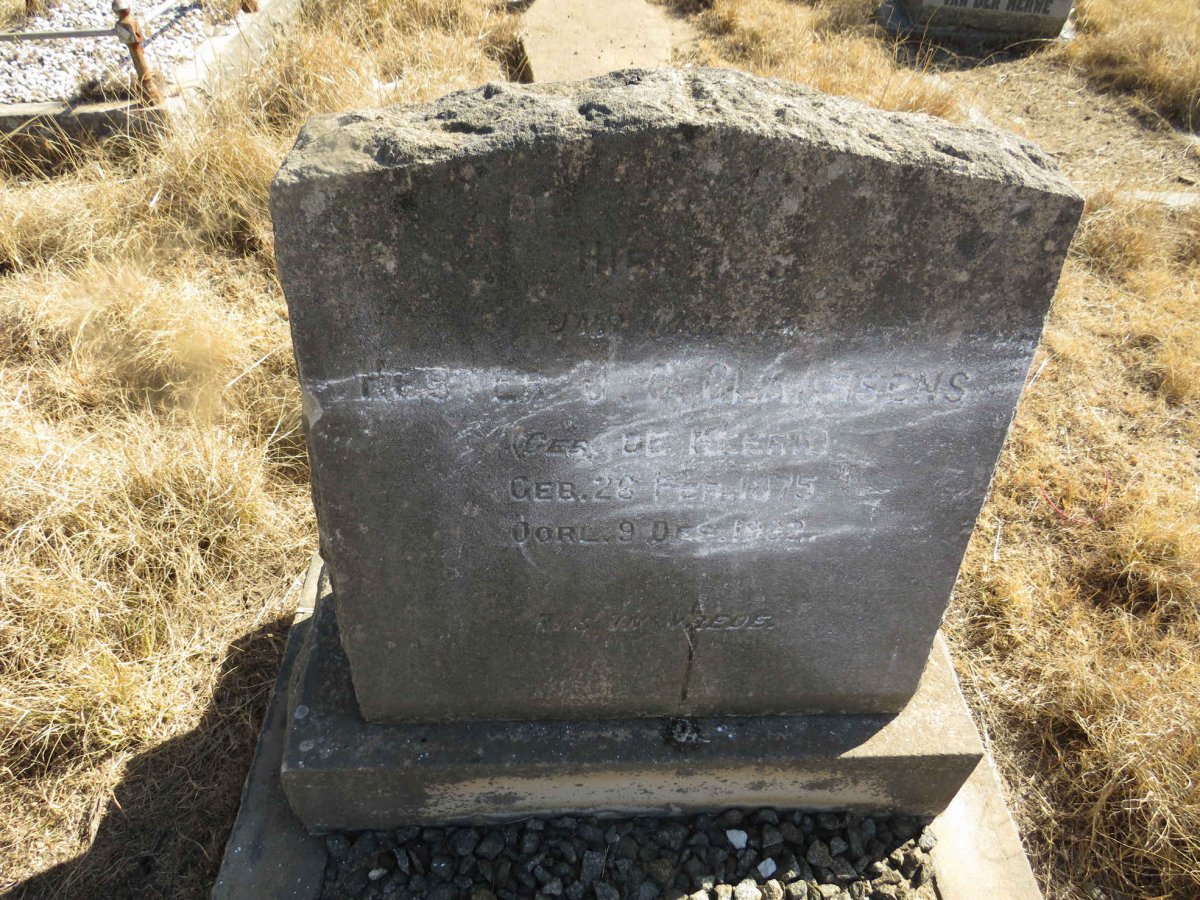 CLAASSEN Hester J.C. nee DE KLERK 1875-1932