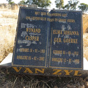 ZYL Wynand Casper, van 1910-2002 & Elma Johanna GOERKE 1913-1999