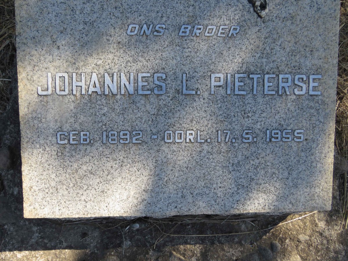 PIETERSE Johannes L. 1892-1955
