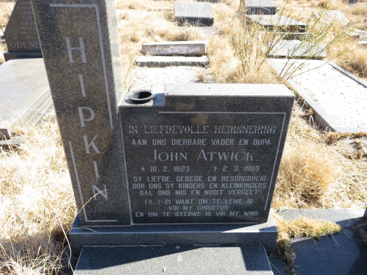 HIPKIN John Atwick 1923-1999