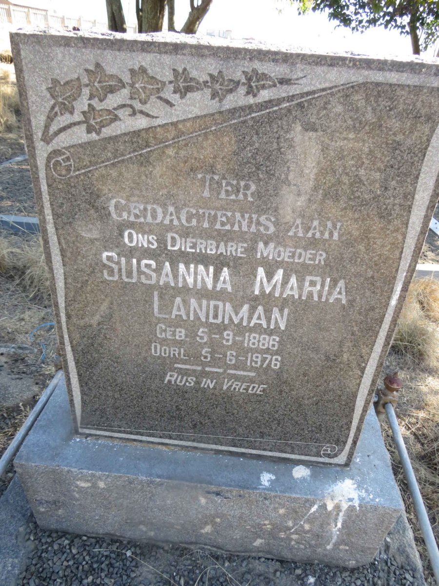 LANDMAN Susanna Maria 1886-1976