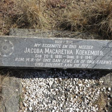 KOEKEMOER Jacoba Magaretha 1891-1941
