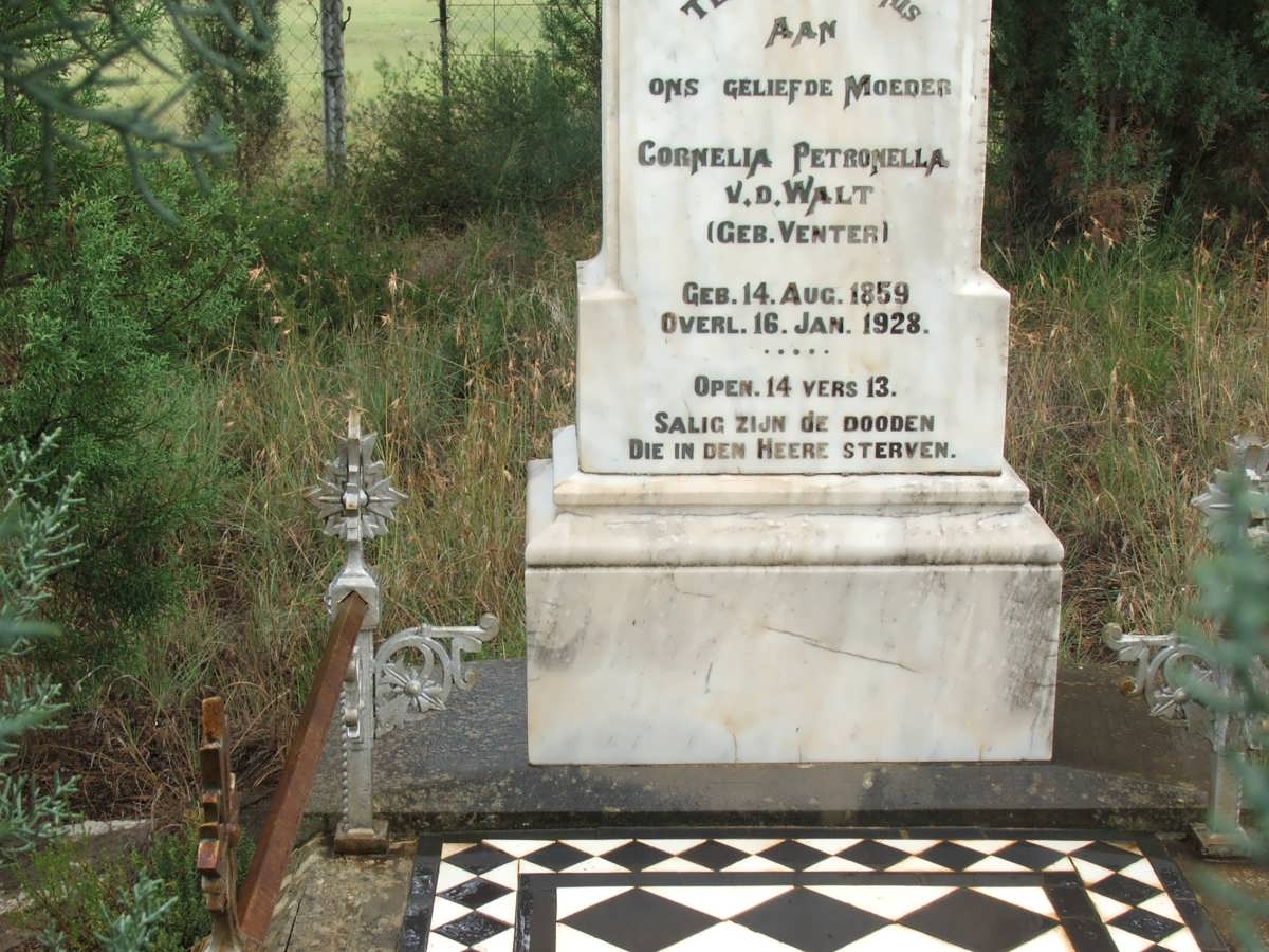 WALT Cornelia Petronella, v.d. nee VENTER 1859-1928