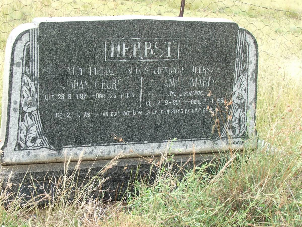 HERBST Johan Georg 1887-1918 &amp; Anna Maria 1890-1950