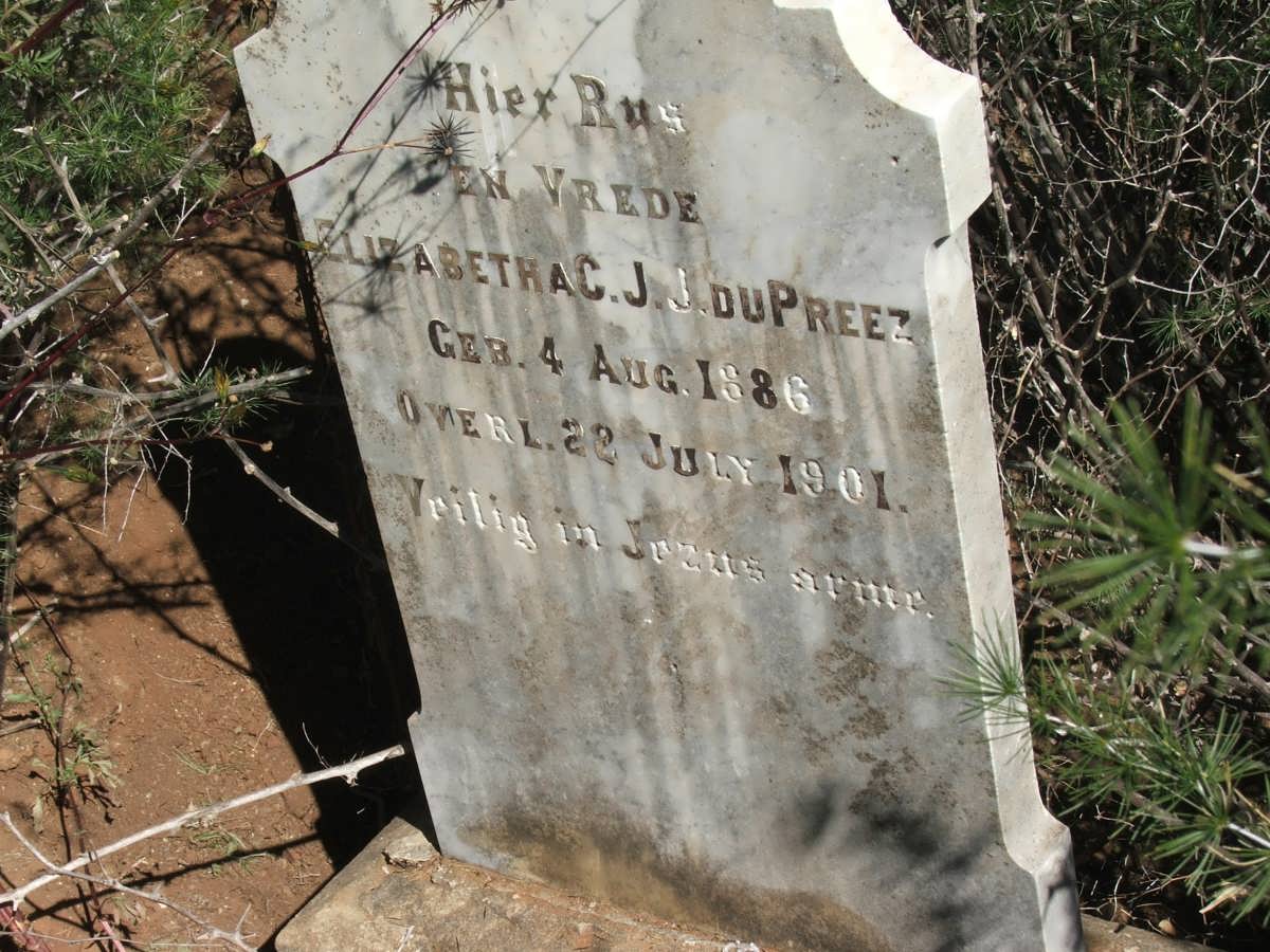 PREEZ Elizabetha C.J.J., du 1886-1901