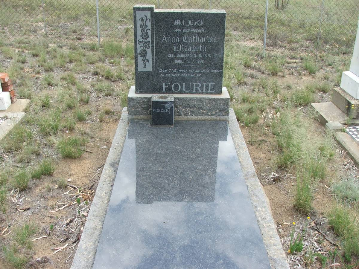 FOURIE Anna Catharina Elizabeth nee BARNARD 1872-1962