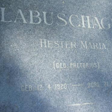 LABUSCHAGNE Hester Maria nee PRETORIUS 1920-1978