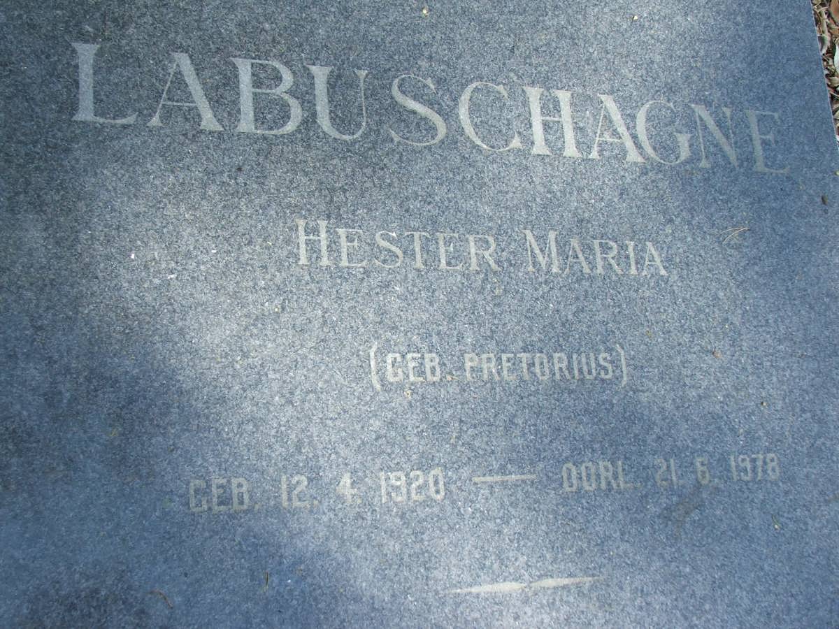 LABUSCHAGNE Hester Maria nee PRETORIUS 1920-1978