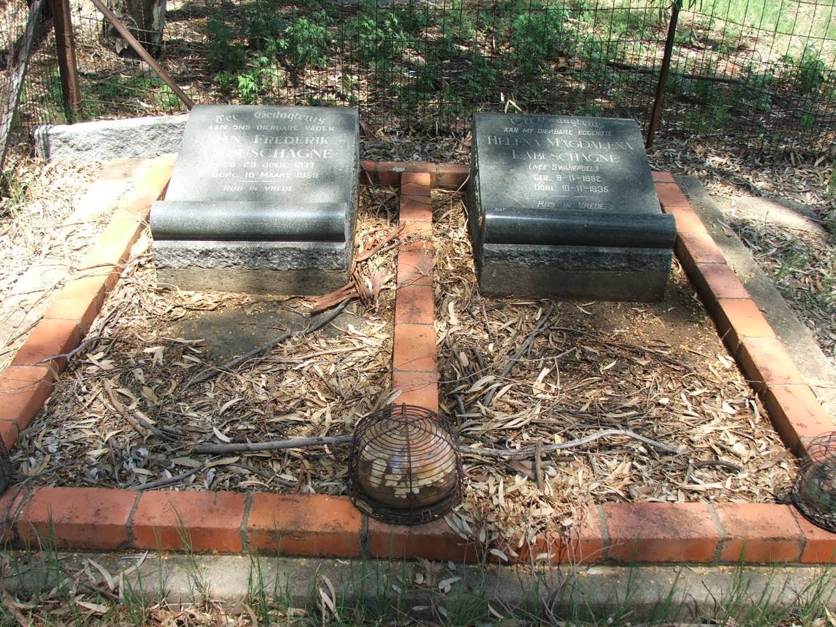 LABUSCHAGNE Jan Frederik 1877-1958 &amp; Helena Magdalena SWANEPOEL 1882-1935