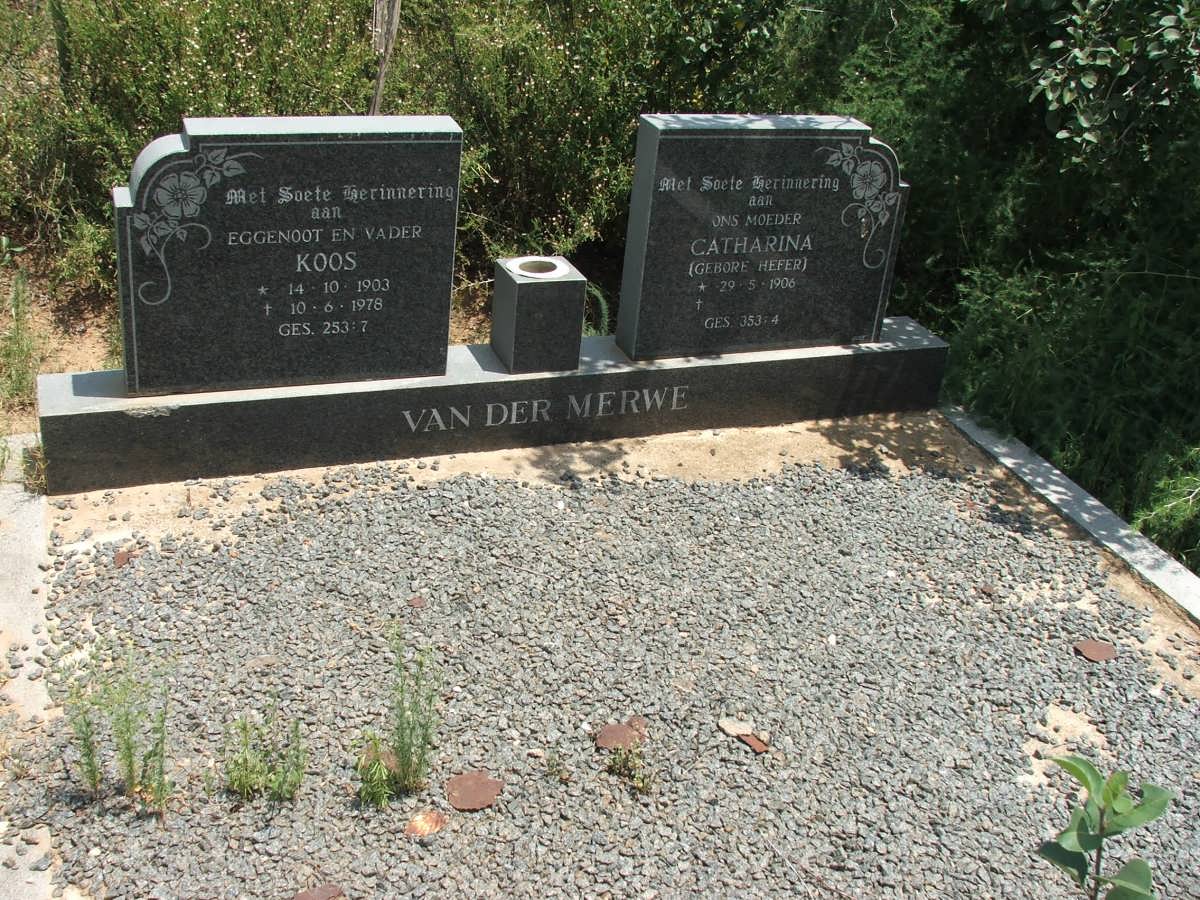 MERWE Koos, van der 1903-1978 &amp; Catharina MEYER 1906-