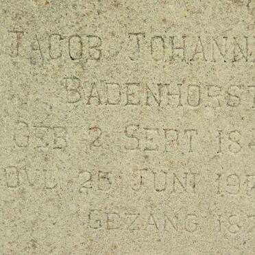 BADENHORST Jacob Johannes 1842-19?7 