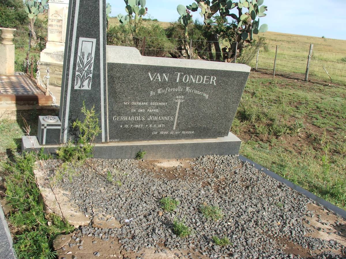 TONDER Gerhardus Johannes, van 1927-1971