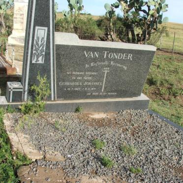 TONDER Gerhardus Johannes, van 1927-1971