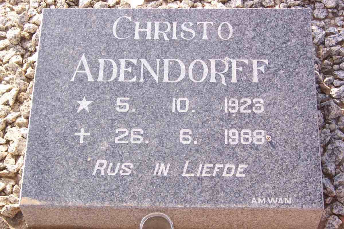 ADENDORFF Christo 1923-1988