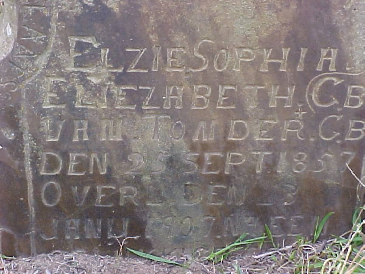 ? Elzie Sophia Elizabeth nee VAN TONDER 1857-1907
